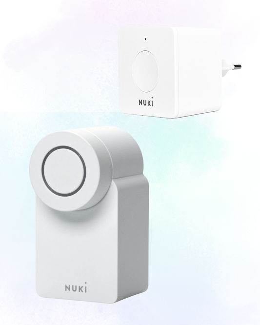 Nuki Smartes Türschloss Einfamilienhaus‑Set – Smart Lock Go + Bridge