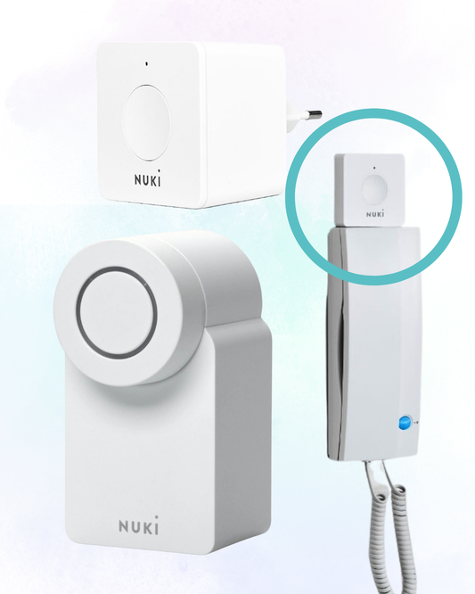 Nuki Mehrfamilienhaus‑Set – Smart Lock Go + Bridge + Opener